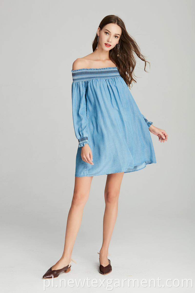 fashion denim tencel dress